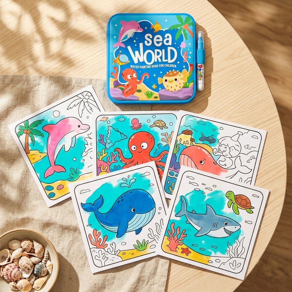 Sea World — pages fanned out showing the different ocean scenes