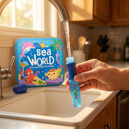Sea World — refilling the water pen under a kitchen tap
