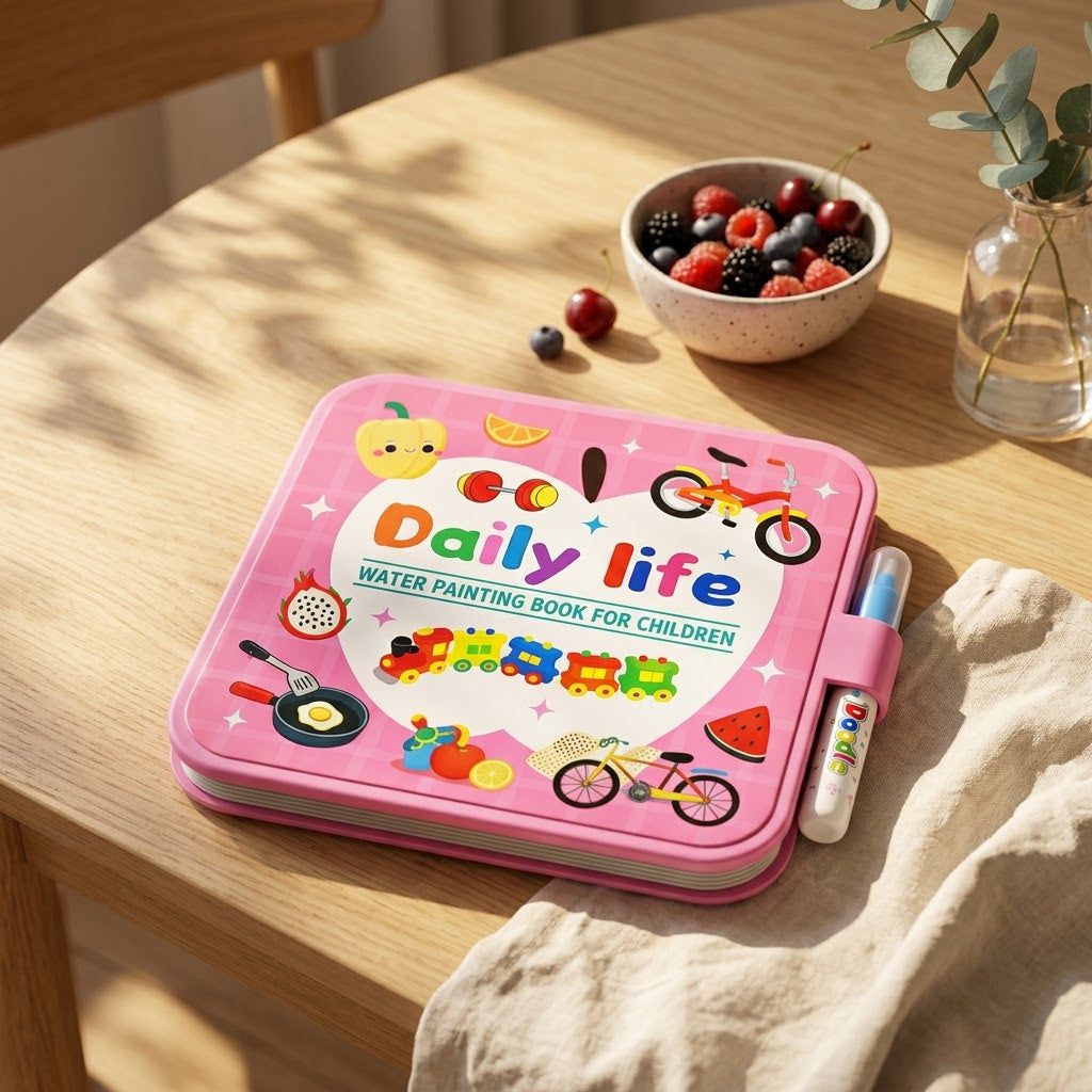 Daily Life — book closed on a sunlit kitchen table