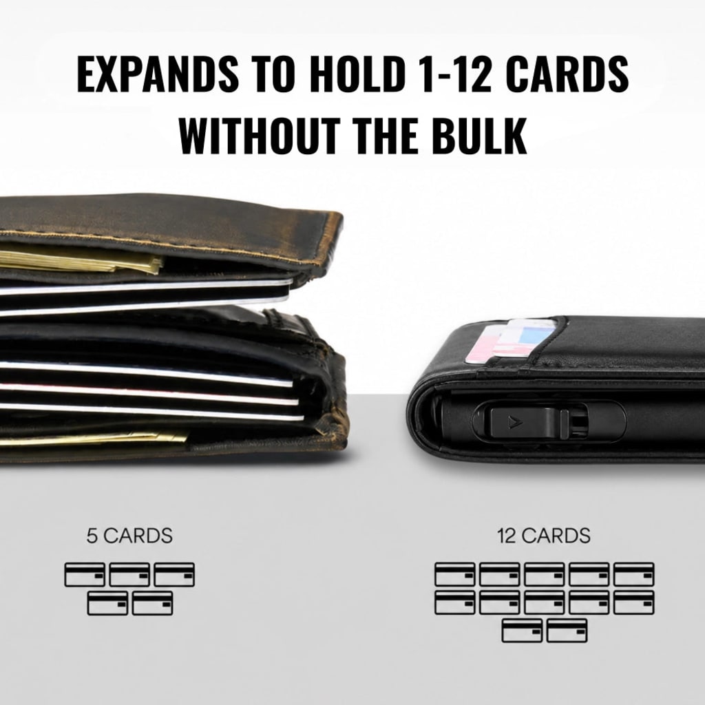 LEATHER RFID POP-UP WALLET